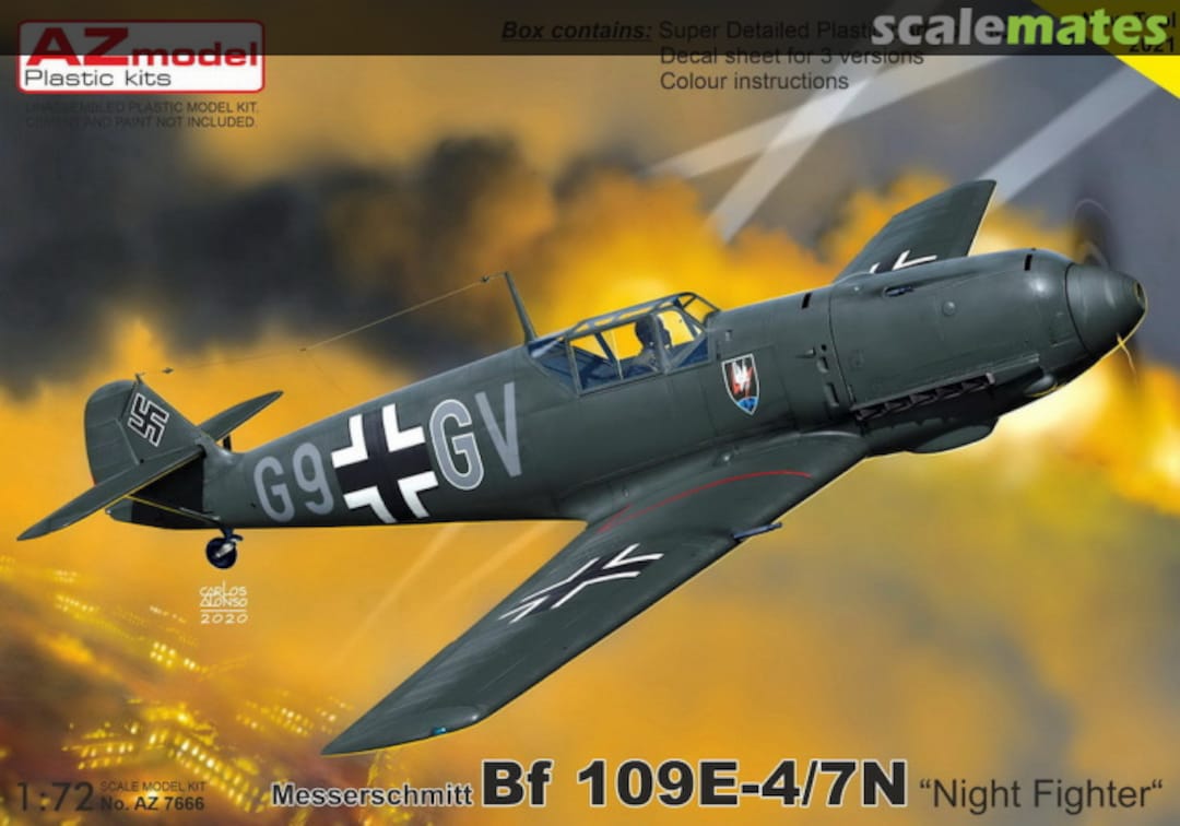 Boxart Messerschmitt Bf 109E-4/7N AZ 7666 AZmodel Boxart Messerschmitt Bf 109E-4/7N AZ 7666 AZmodel