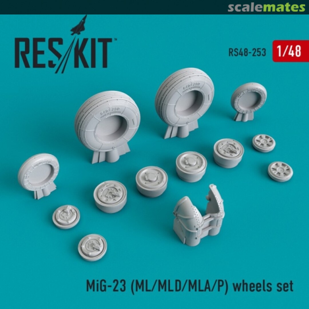 Boxart MiG-23ML/MLA/MLD/P wheels set RS48-0253 ResKit Boxart MiG-23ML/MLA/MLD/P wheels set RS48-0253 ResKit