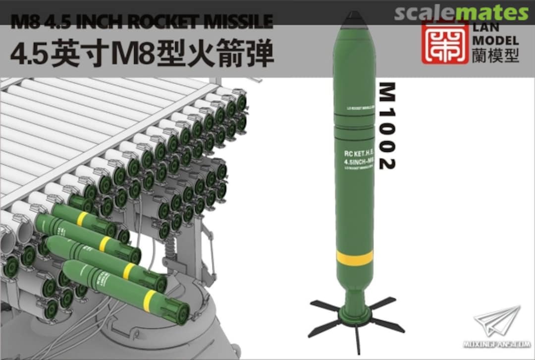 Boxart M8 4.5 inch rocket missile LM35002 LANMO Model Boxart M8 4.5 inch rocket missile LM35002 LANMO Model