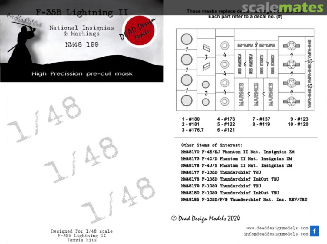 Boxart Lockheed Martin F-35 B Lightning II - National Insignias & Markings NM48199 DEAD Design Models Boxart Lockheed Martin F-35 B Lightning II - National Insignias & Markings NM48199 DEAD Design Models