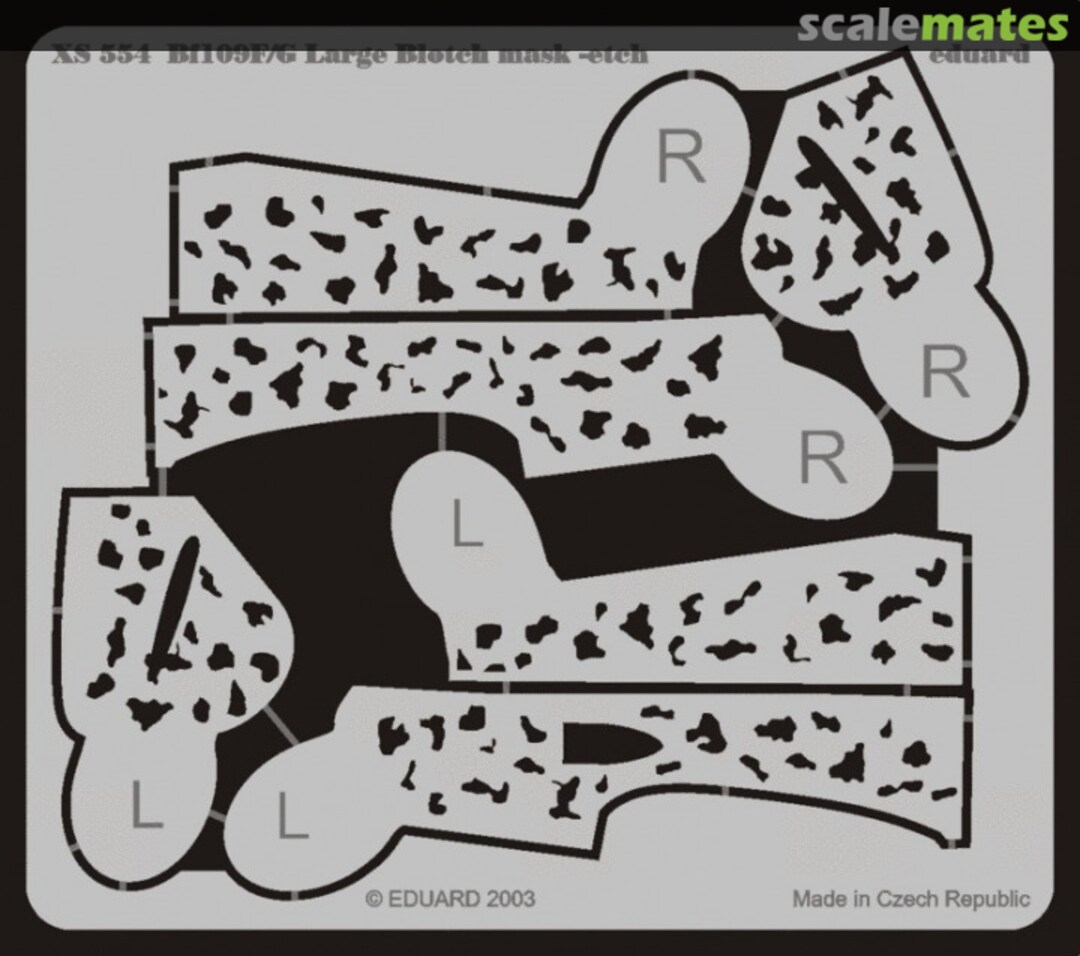 Boxart Bf109F/G Large Blotch mask-etch XS554 Eduard Boxart Bf109F/G Large Blotch mask-etch XS554 Eduard