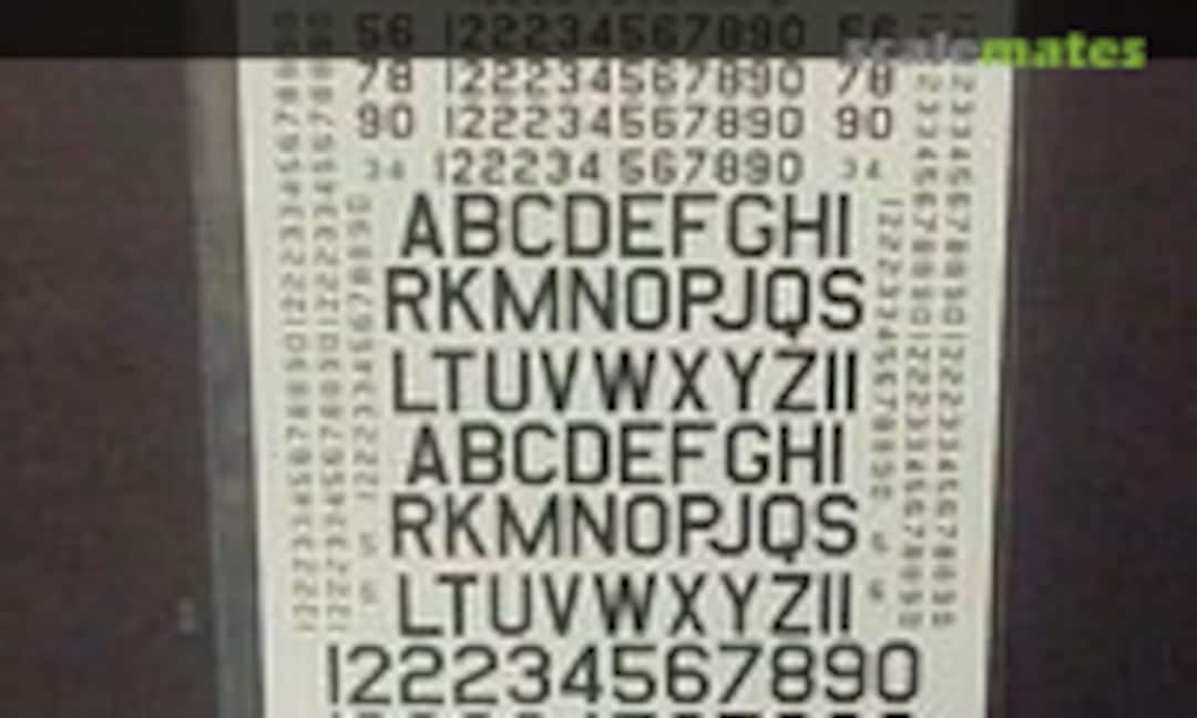 1:48 US 45 Degree ID Numbers & Letters (Eagle Strike Productions 48048) 48048
