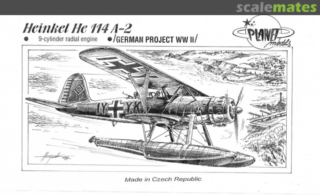 Boxart Heinkel He 114 A-2 PLT035 Planet Models Boxart Heinkel He 114 A-2 PLT035 Planet Models