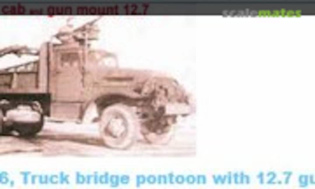 1:35 White 666, Truck bridge pontoon with 12.7 gun mount (P.S.P. 35047) 35047