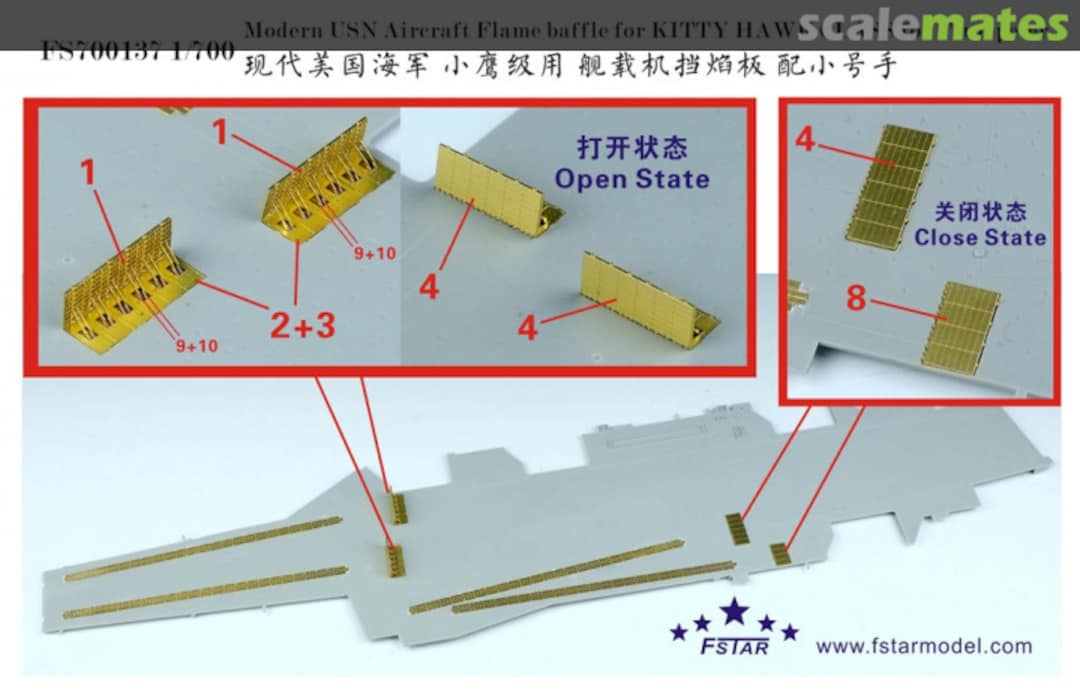 Boxart Aircraft Flame Baffle for Kitty Hawk Class FS700137 Five Star Model Boxart Aircraft Flame Baffle for Kitty Hawk Class FS700137 Five Star Model