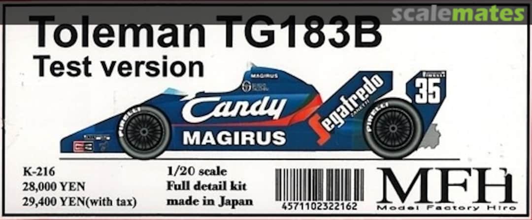 Boxart Toleman TG183B K-216 Model Factory Hiro