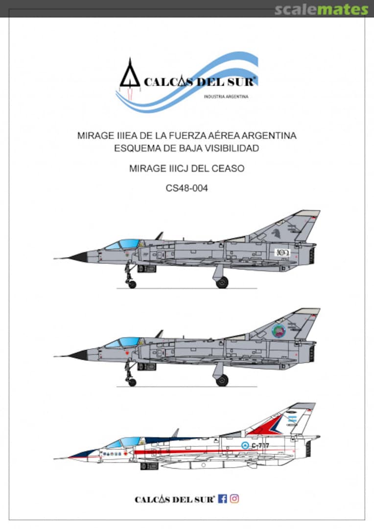 Boxart Mirage IIIEA Low Vis & Mirage IIICJ Ceaso CS48-004 Calcas del Sur Boxart Mirage IIIEA Low Vis & Mirage IIICJ Ceaso CS48-004 Calcas del Sur