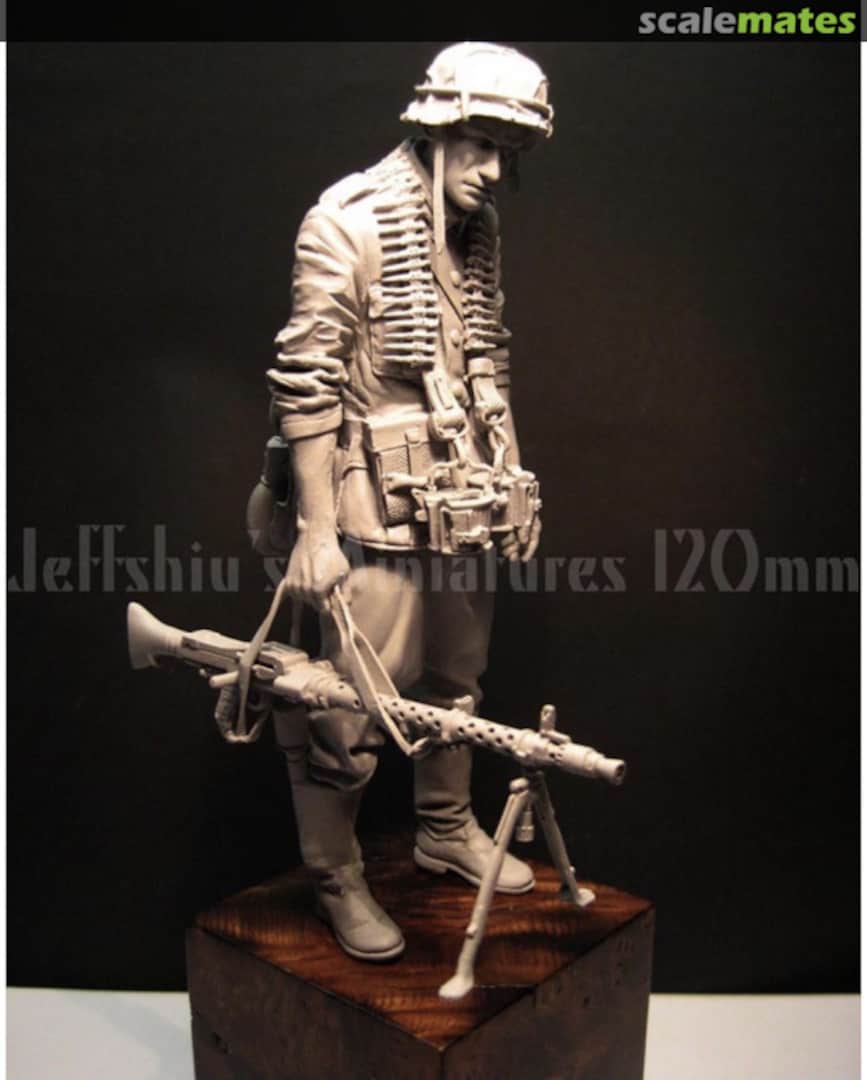 Boxart WWII German MG34 Machine Gunner JS120103 Jeffshiu's Miniatures