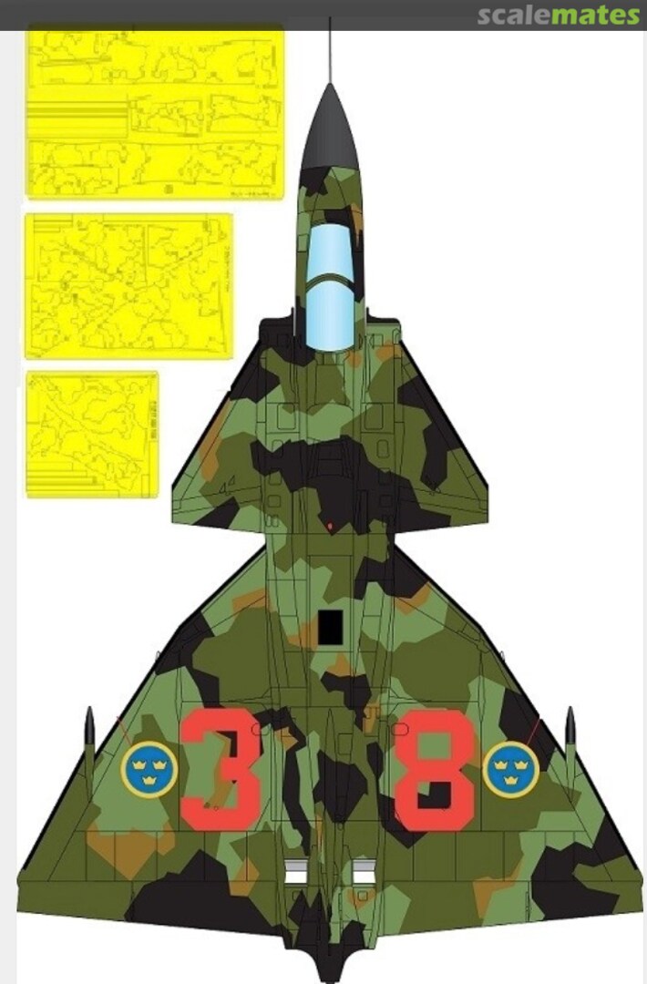 Boxart Saab Viggen splinter camouflage mask (designed to be used with Jetmads kits) MMK3202 Maestro Models Boxart Saab Viggen splinter camouflage mask (designed to be used with Jetmads kits) MMK3202 Maestro Models