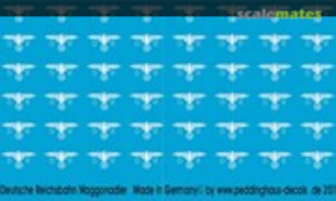 1:87 Deutsche Reichsbahn Waggonadler weisser Druck (Peddinghaus-Decals EP 880) EP 880