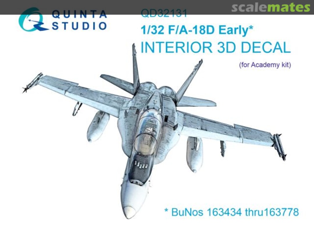 Boxart F/A-18D Early interior 3D decals QD32131 Quinta Studio Boxart F/A-18D Early interior 3D decals QD32131 Quinta Studio