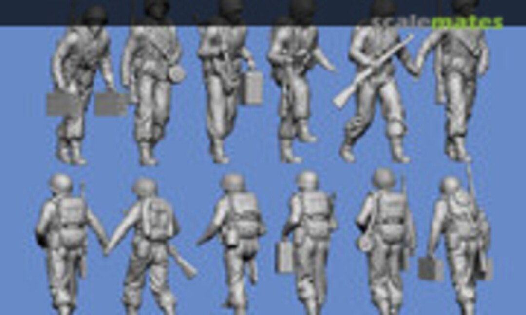 1:72 US Infantrymen Marching / Advancing 02 (Germania Figuren GF72-WW2-241) GF72-WW2-241