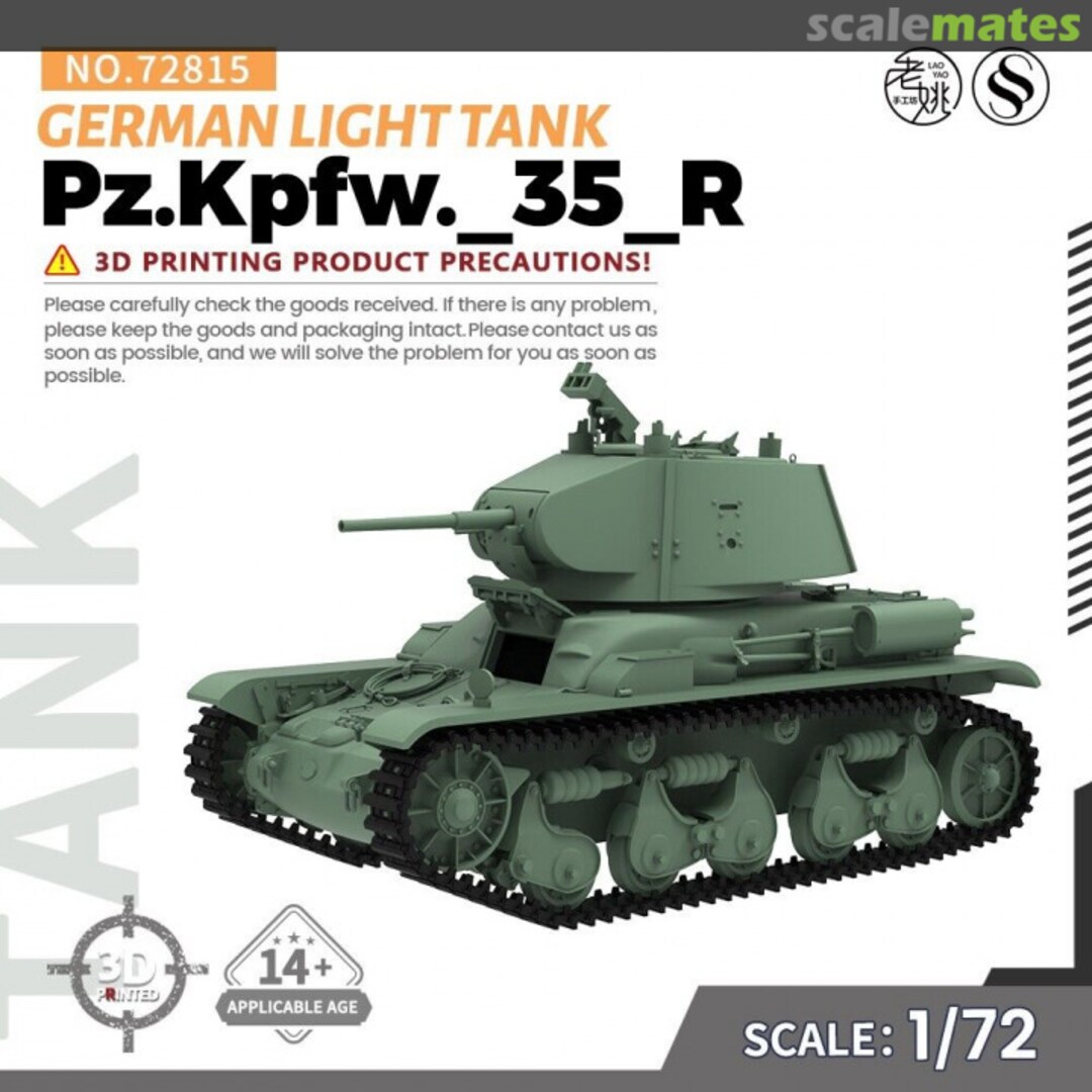 Boxart German Pz.Kpfw._35_R Light Tank SS72815 SSMODEL Boxart German Pz.Kpfw._35_R Light Tank SS72815 SSMODEL