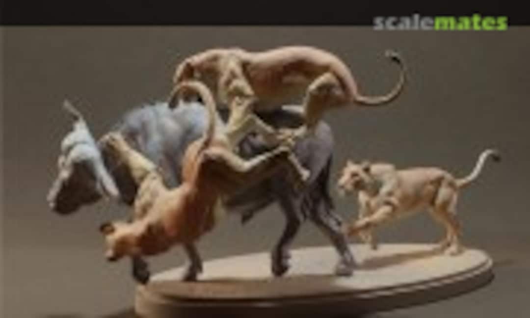 1:35 Lion - lionesses hunting buffalo (EMP3d 35130704) 35130704
