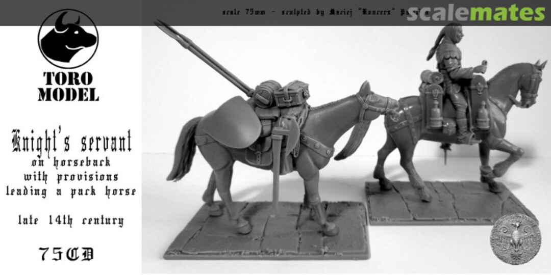 Boxart Knight's Servant on Horseback with Provisions Leading a Pack Horse 75CD ToRo Model Boxart Knight's Servant on Horseback with Provisions Leading a Pack Horse 75CD ToRo Model