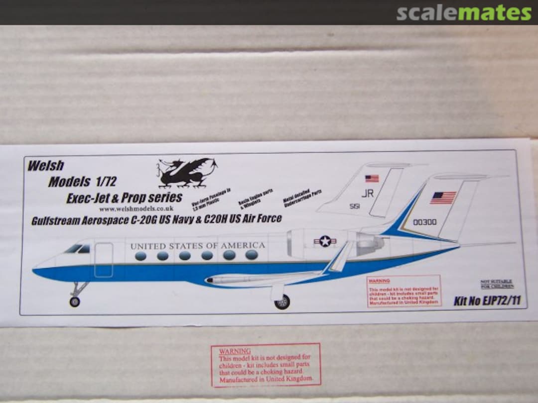 Boxart Gulfstream Aerospace C-20G / C-20H EJP72/11 Welsh Models Boxart Gulfstream Aerospace C-20G / C-20H EJP72/11 Welsh Models