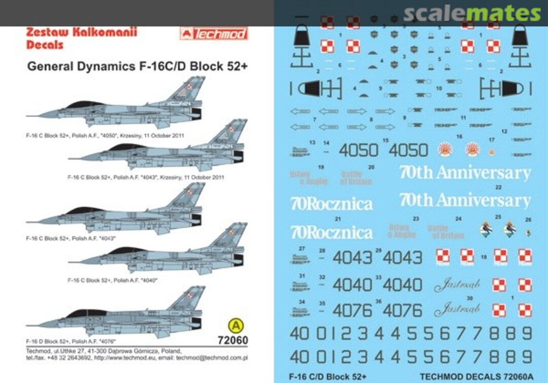 Boxart F-16C/D Block 52+ 72060A Techmod Boxart F-16C/D Block 52+ 72060A Techmod