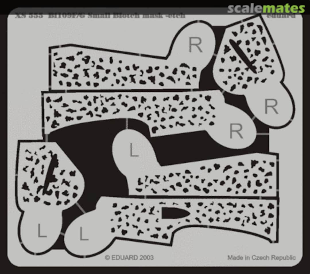 Boxart Bf 109F/G Small Blotch mask-etch XS555 Eduard