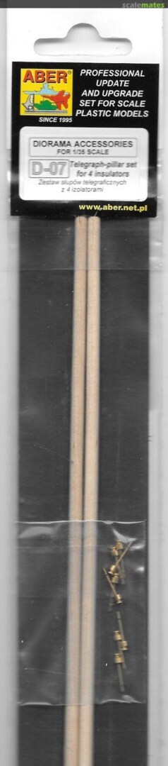 Boxart Telegraph-pillar set for 4 insulators D07 Aber Boxart Telegraph-pillar set for 4 insulators D07 Aber