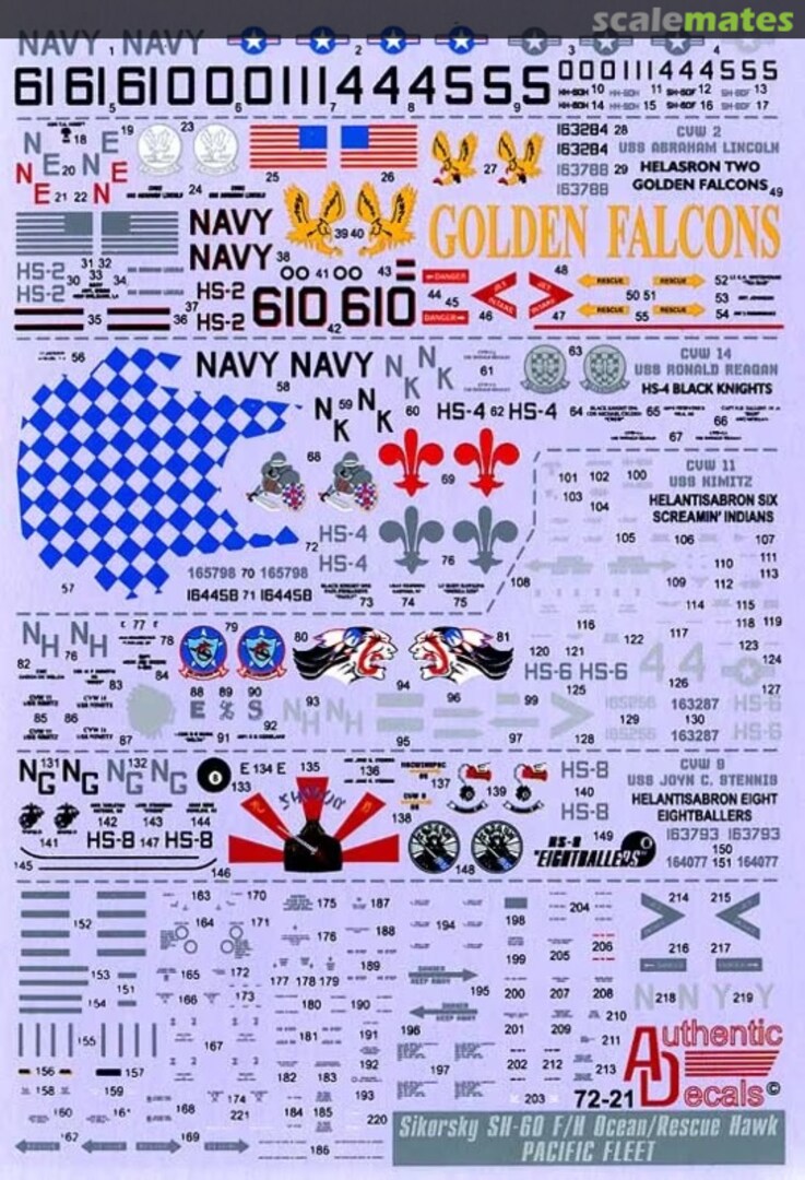 Boxart Sikorsky SH-60 F/H Ocean/Rescue Hawk 72-21 Authentic Decals Boxart Sikorsky SH-60 F/H Ocean/Rescue Hawk 72-21 Authentic Decals