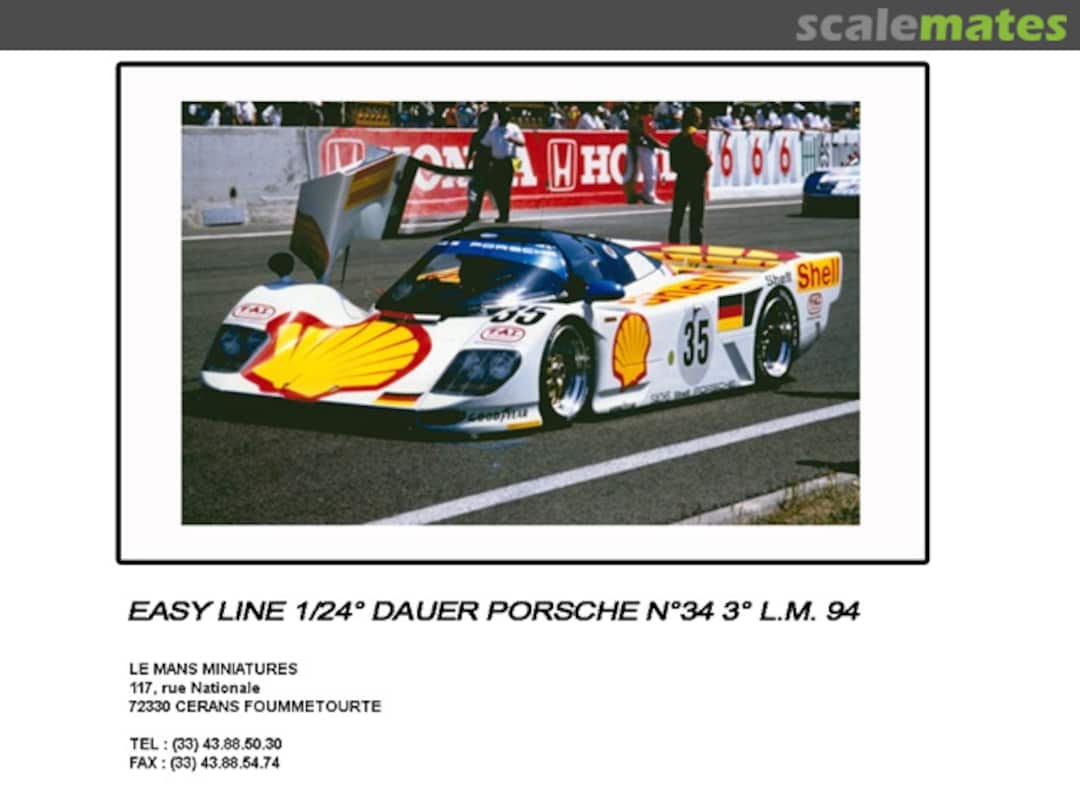 Boxart Dauer Porsche 962 LM #GT002 "Shell" 124009 Le Mans Miniatures Boxart Dauer Porsche 962 LM #GT002 "Shell" 124009 Le Mans Miniatures