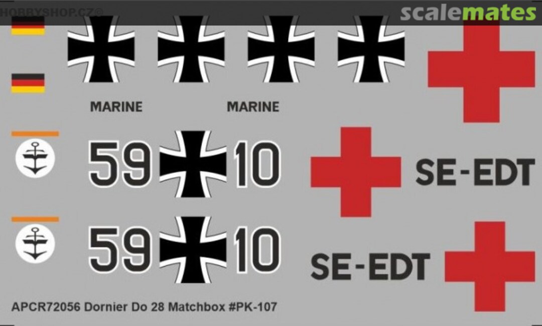 Boxart Dornier Do 28 Matchbox PK-107 APCR72056 APC Decals Boxart Dornier Do 28 Matchbox PK-107 APCR72056 APC Decals