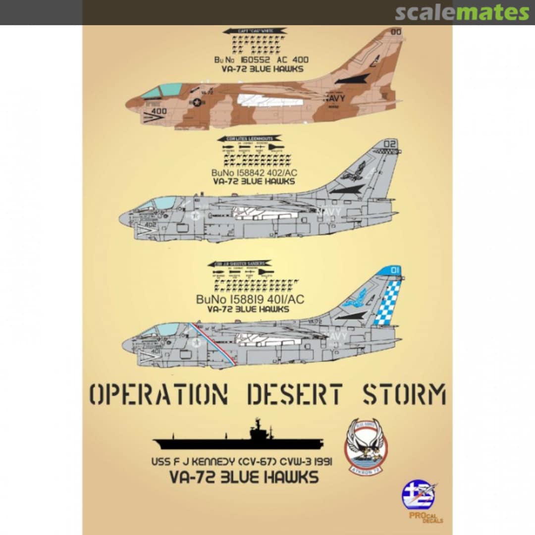 Boxart A-7 Operation Desert Storm Decals 72-103 PROcal Decals Boxart A-7 Operation Desert Storm Decals 72-103 PROcal Decals