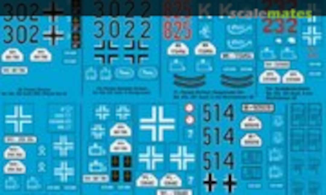 1:48 7 verschiedene Sd Kfz 251 Ausf. C & D (Peddinghaus-Decals EP 1868) EP 1868