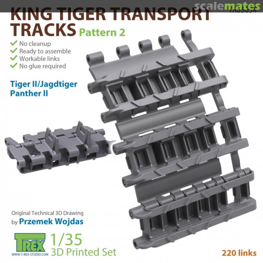Boxart King Tiger Transport Tracks Pattern 2 TR85054 T-Rex Studio Boxart King Tiger Transport Tracks Pattern 2 TR85054 T-Rex Studio