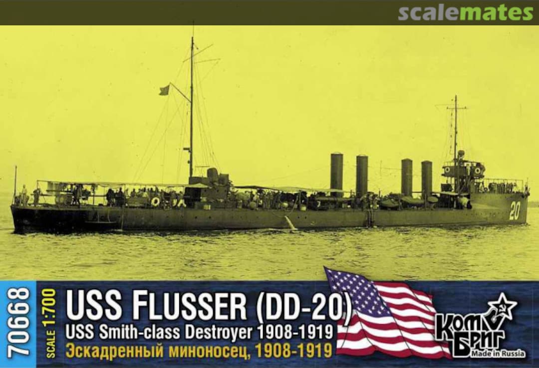 Boxart USS Flusser DD-20 - 1908-1919 70668 Combrig Boxart USS Flusser DD-20 - 1908-1919 70668 Combrig