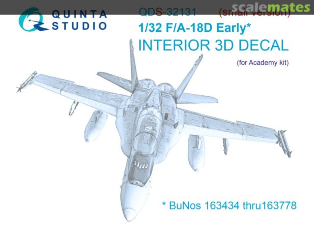 Boxart F/A-18D Early interior 3D decals (small version) QDS-32131 Quinta Studio Boxart F/A-18D Early interior 3D decals (small version) QDS-32131 Quinta Studio