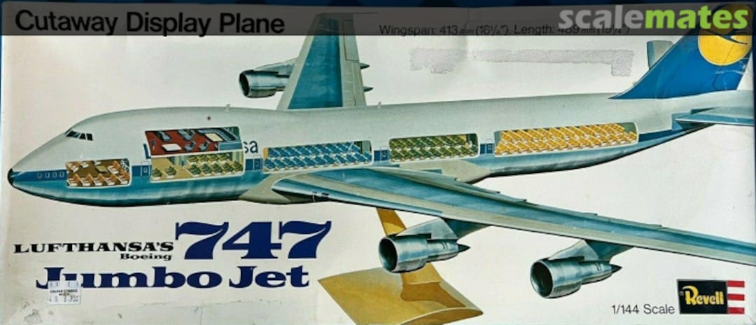 Boxart Lufthansa's Boeing 747 jumbo Jet H-175 Revell Boxart Lufthansa's Boeing 747 jumbo Jet H-175 Revell