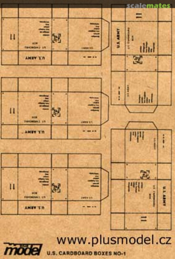 Boxart U.S. Cardboard Boxes No. 1 009 PlusModel Boxart U.S. Cardboard Boxes No. 1 009 PlusModel