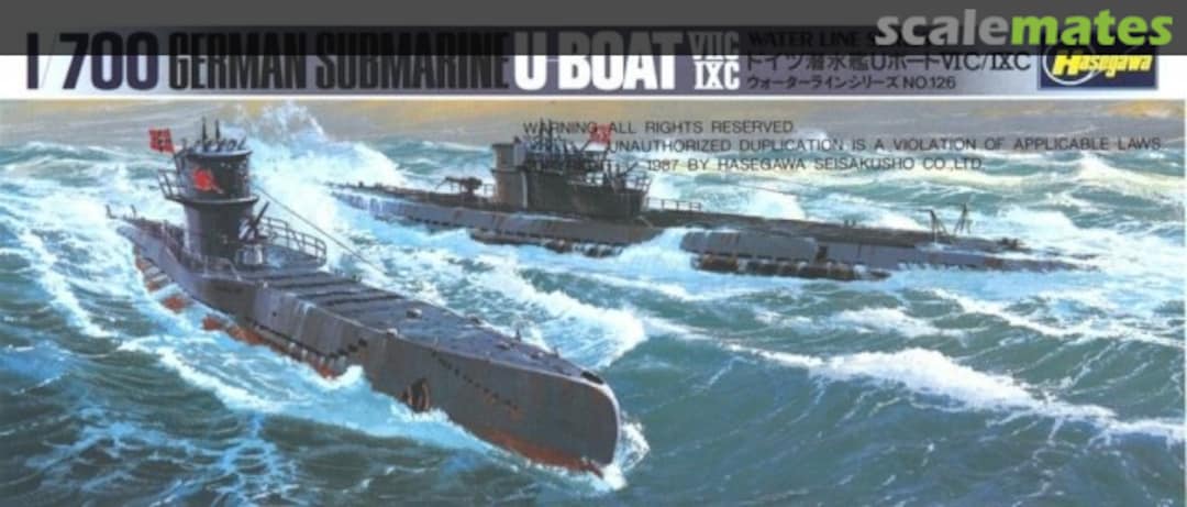 Boxart U-Boat VIIc & IXc 126 Hasegawa