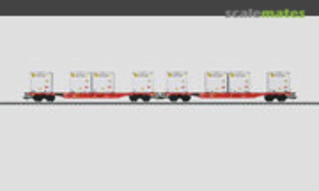 Container flat car set with WoodTainer XS Containers EXCLUSIVE 1/2011 ITEM (Märklin 47076)