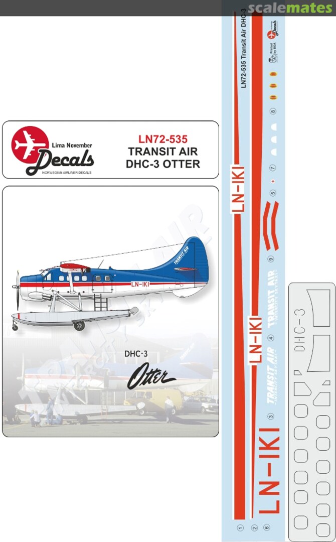 Boxart Transit-Air DHC-3 Otter LN72-535 Lima November Decals Boxart Transit-Air DHC-3 Otter LN72-535 Lima November Decals