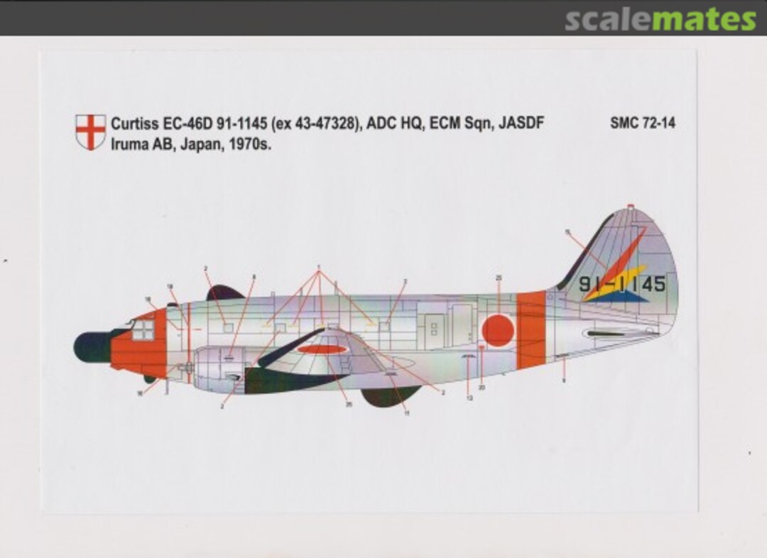 Boxart Curtiss EC-46D SMC72-14 S&M Models Boxart Curtiss EC-46D SMC72-14 S&M Models