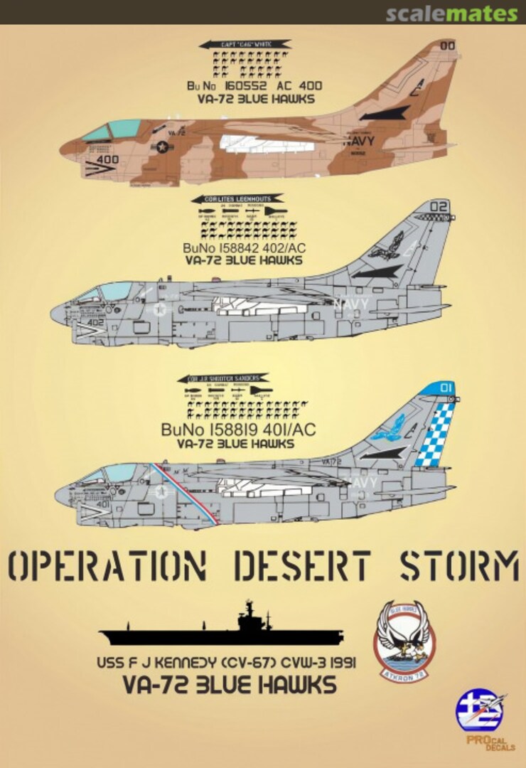Boxart A-7 Operation Desert Storm 48-103 PROcal Decals Boxart A-7 Operation Desert Storm 48-103 PROcal Decals