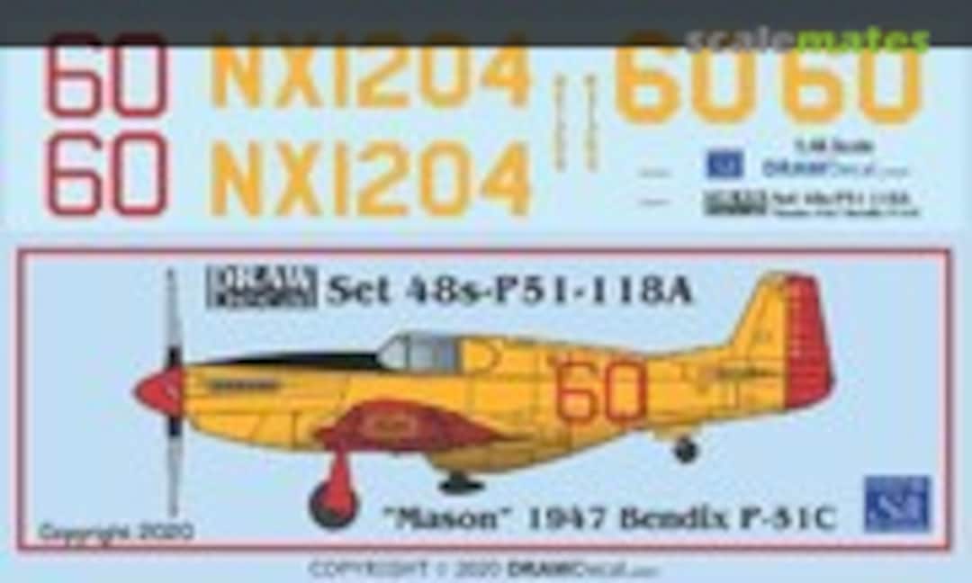 1:48 “Mason” 1946 Bendix P-51C (Draw Decal 48-P51-118A) 48-P51-118A