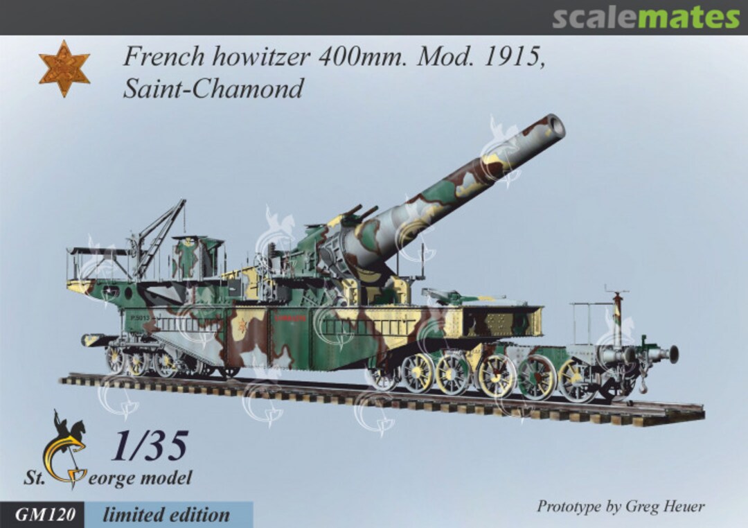 Boxart Howitzer 400mm Mod. 1915, Saint Chamond GM120 St.George Model Boxart Howitzer 400mm Mod. 1915, Saint Chamond GM120 St.George Model