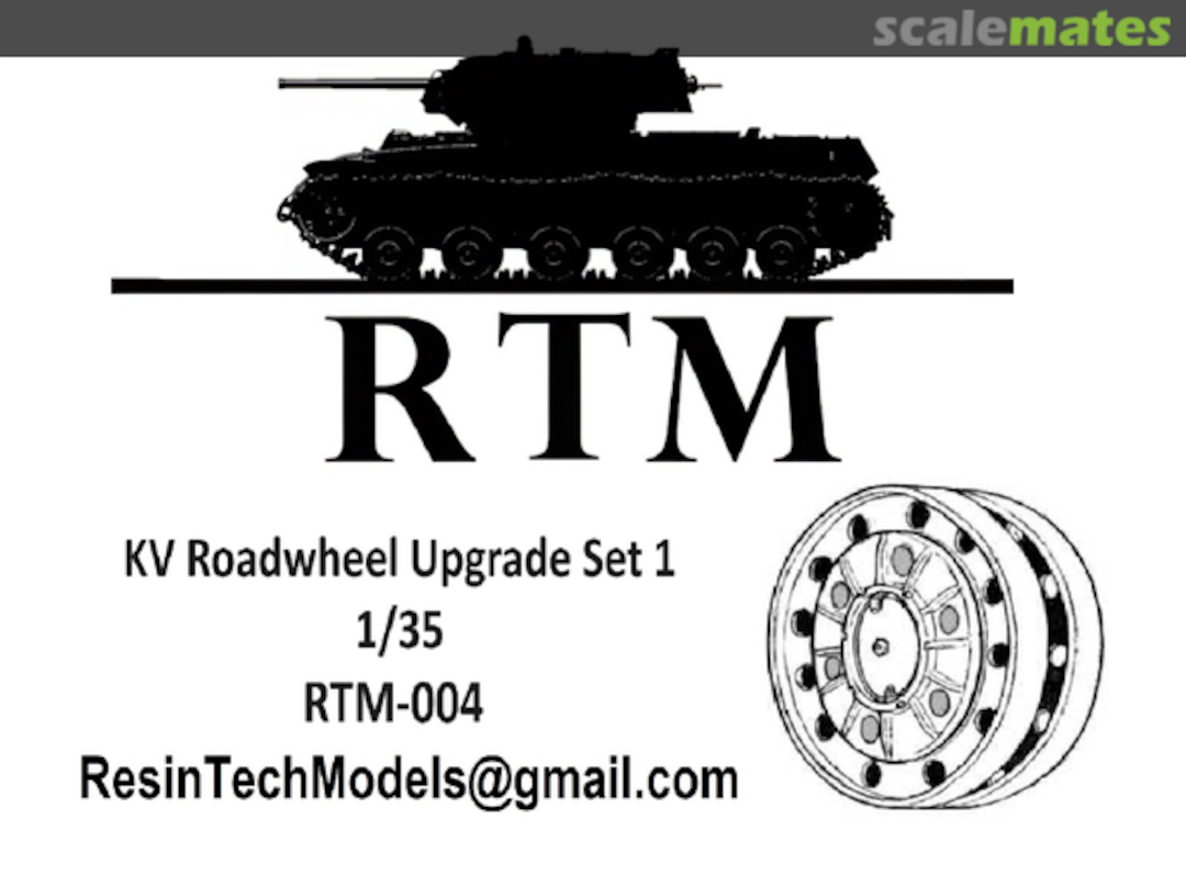 Boxart KV-1/2 Roadwheel Upgrade Set 1 RTM-004 Resin Tech Models Boxart KV-1/2 Roadwheel Upgrade Set 1 RTM-004 Resin Tech Models