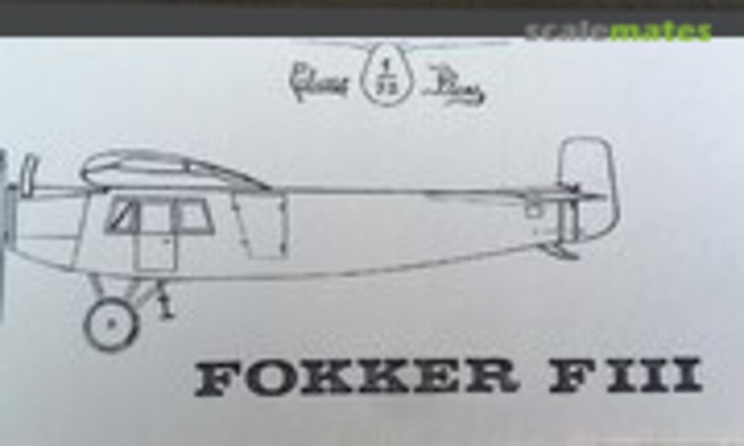 1:72 Fokker F.III (Classic Plane CPV 19) CPV 19