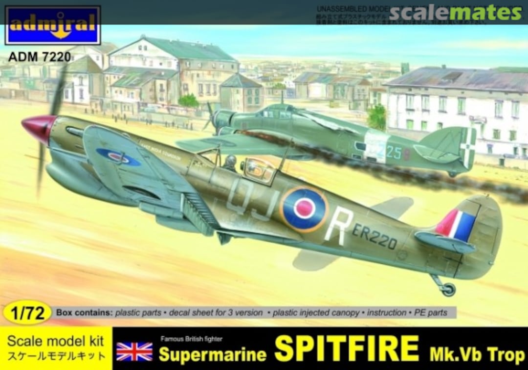 Boxart Supermarine Spitfire Mk.Vb Trop ADM7220 Admiral Boxart Supermarine Spitfire Mk.Vb Trop ADM7220 Admiral