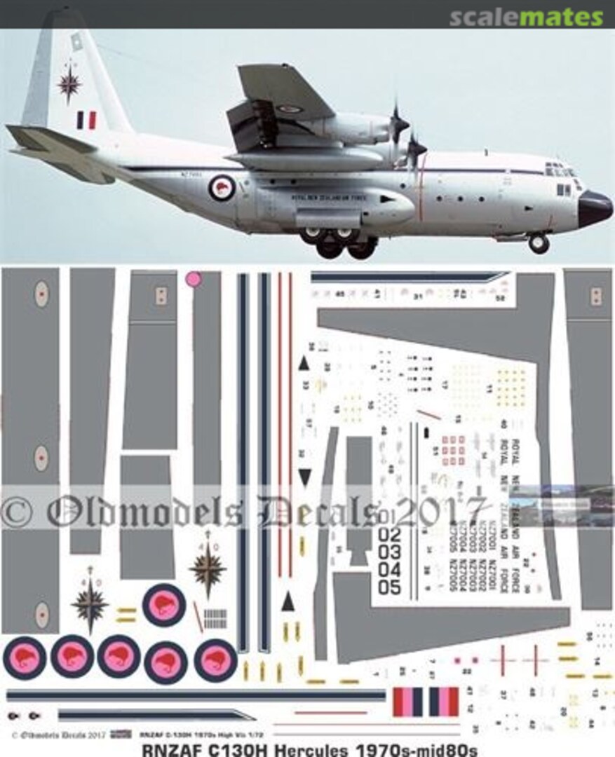 Boxart RNZAF C130H Hercules 1970-1985 Hi viz scheme OMD0191 Oldmodels Decals Boxart RNZAF C130H Hercules 1970-1985 Hi viz scheme OMD0191 Oldmodels Decals
