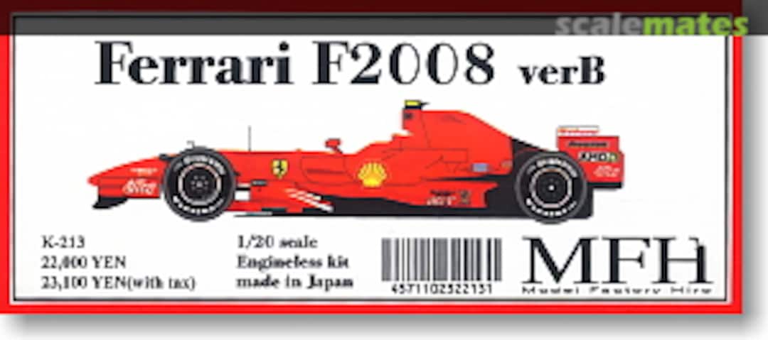 Boxart Ferrari F2008 K-213 Model Factory Hiro Boxart Ferrari F2008 K-213 Model Factory Hiro
