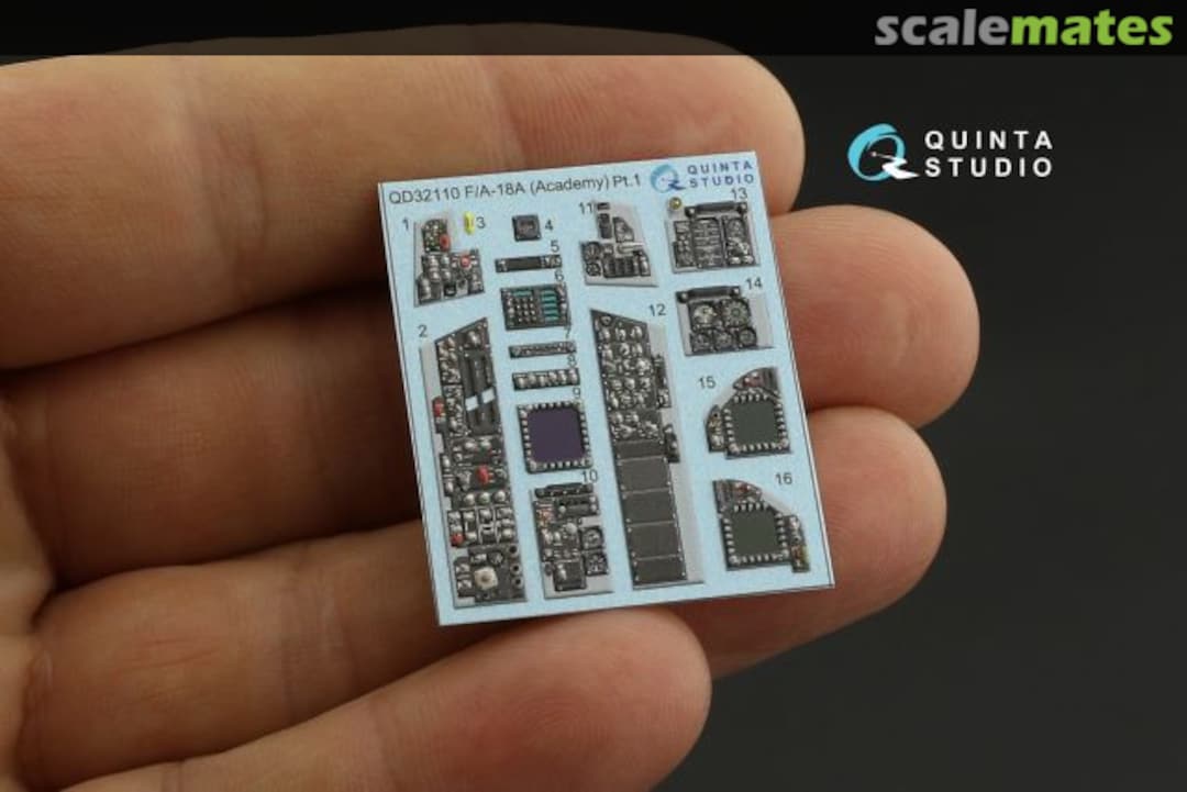 Contents F/A-18A interior 3D decals (small version) QDS-32110 Quinta Studio Contents F/A-18A interior 3D decals (small version) QDS-32110 Quinta Studio