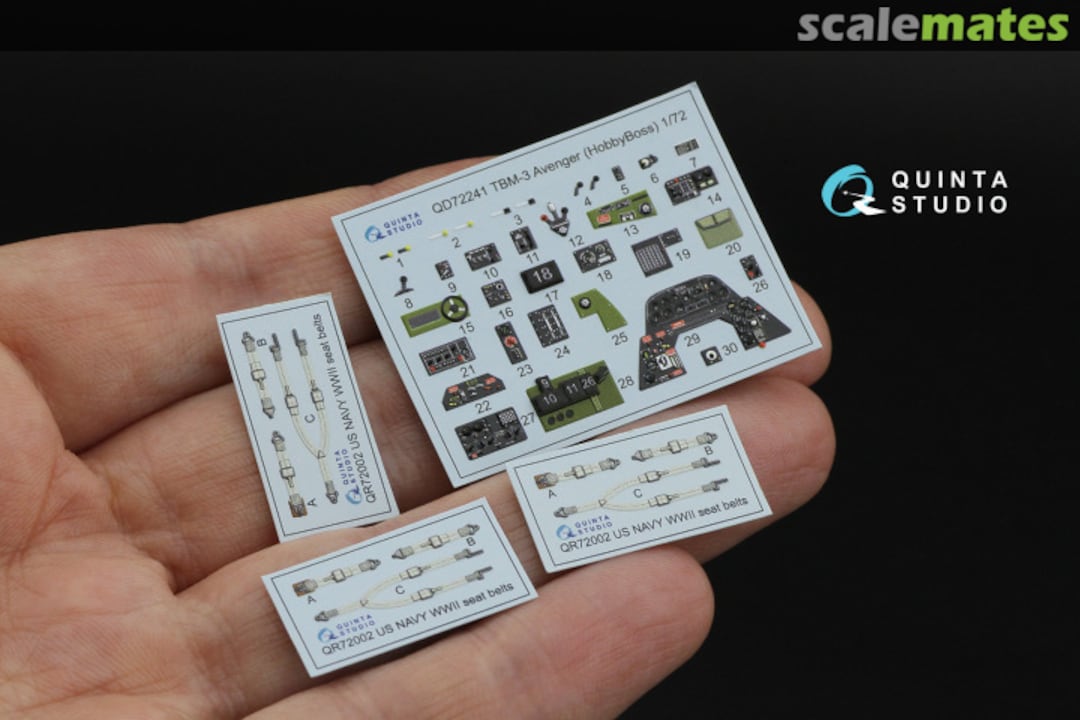 Contents TBM-3 Avenger interior 3D decals QD72241 Quinta Studio Contents TBM-3 Avenger interior 3D decals QD72241 Quinta Studio