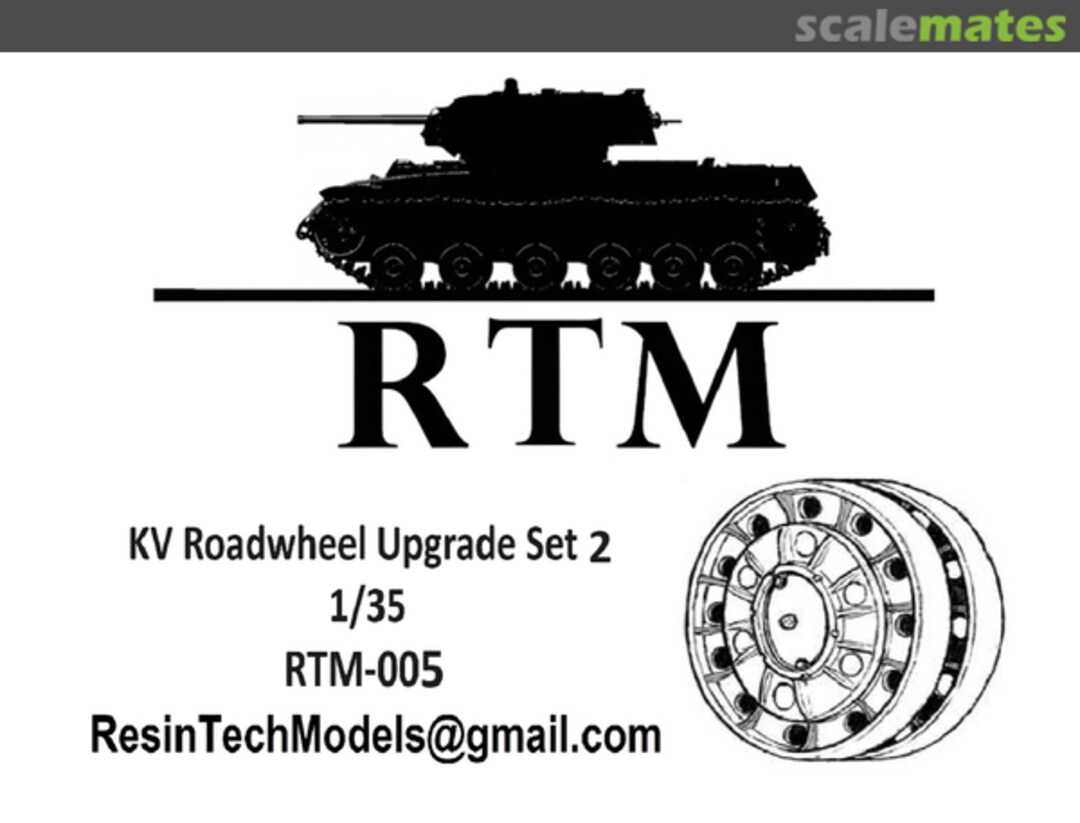 Boxart KV-1/2 Roadwheel Upgrade Set 2 RTM-005 Resin Tech Models Boxart KV-1/2 Roadwheel Upgrade Set 2 RTM-005 Resin Tech Models