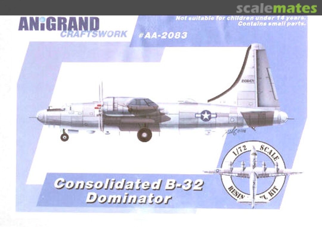 Boxart Consolidated B-32 Dominator AA-2083 Anigrand Craftswork Boxart Consolidated B-32 Dominator AA-2083 Anigrand Craftswork