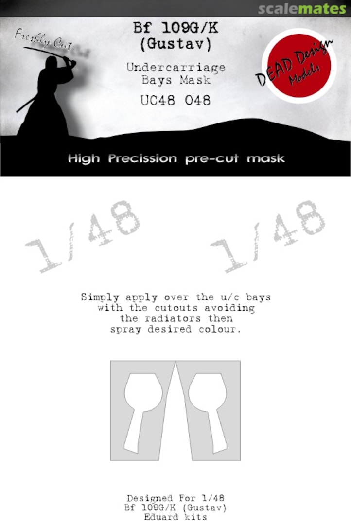 Boxart Messerschmitt Bf-109 G / K - Under Carriage Bays Mask UC72096 DEAD Design Models